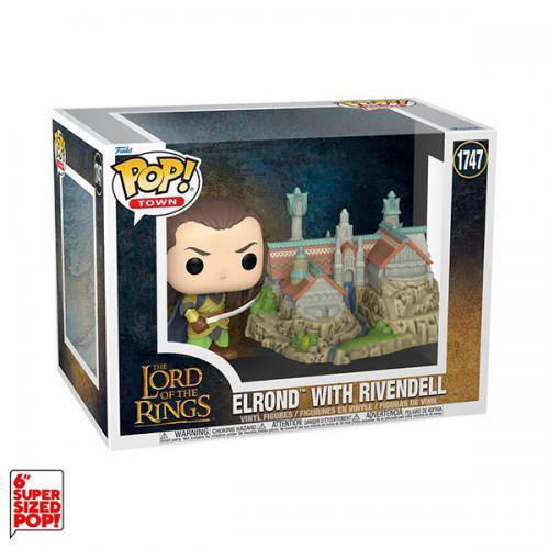 Funko Pop! Town 1747 – Elrond With Rivendell (The Lord Of The Rings) – Figure da Collezione in PVC – 15 cm - Jack the Collector